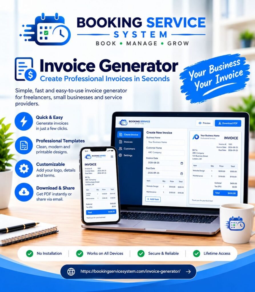 Free Invoice Generator with Instalment Plans & Deposits screenshot